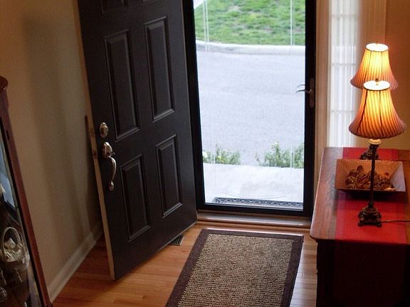 Hardwood floor greets you at the entry