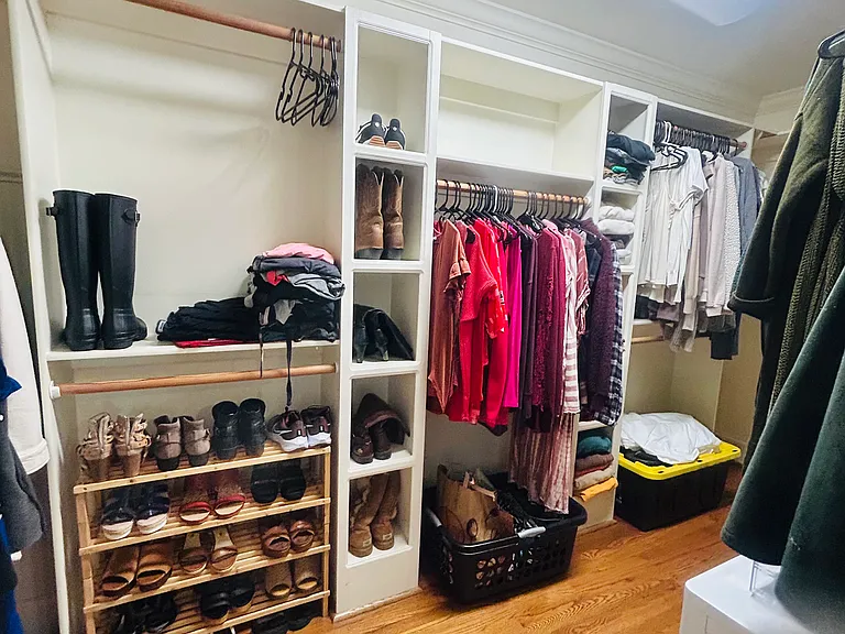 Huge custom primary closet!