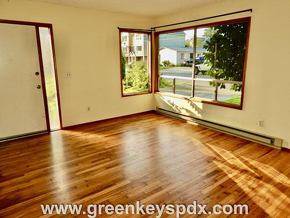 Living room with beautiful real wood floors