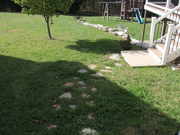 Walk way from utility door