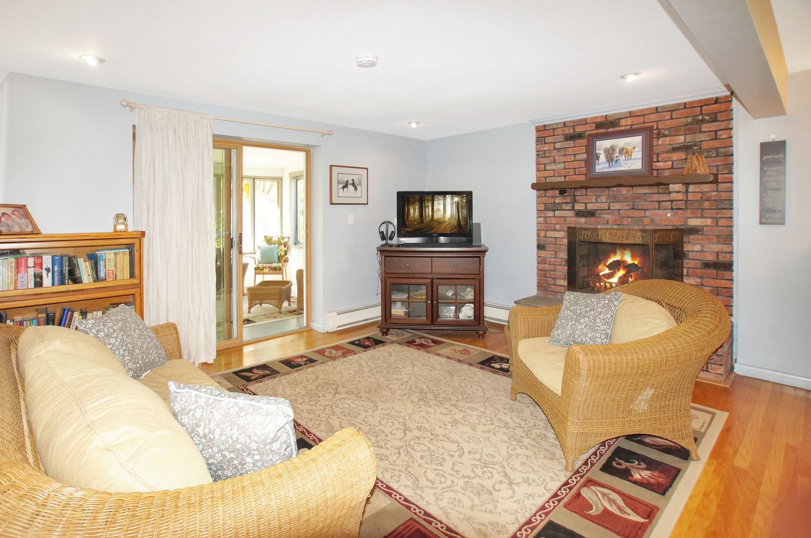 Den with Fireplace