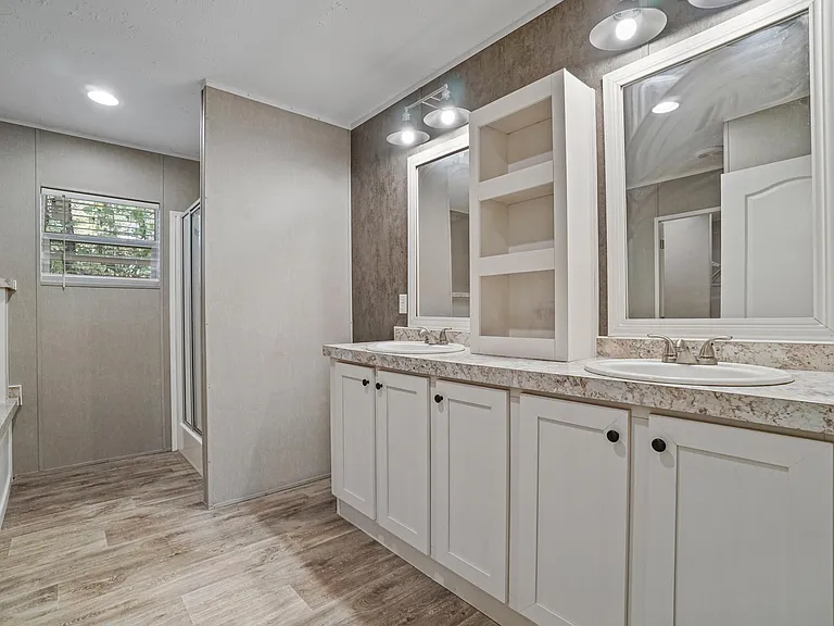 Huge master bathroom.
