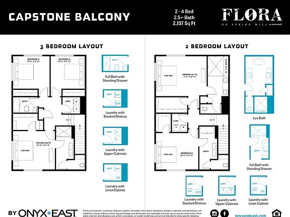 Third Floor Plan and Options