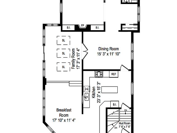 Floor plan of main level