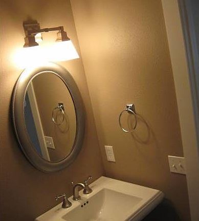 Powder room with pedestal