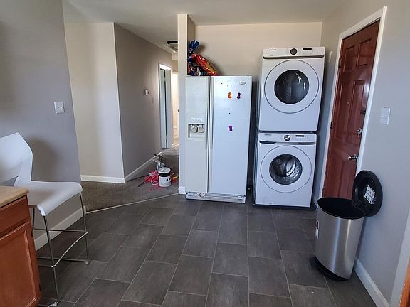 Kitchen and laundry.