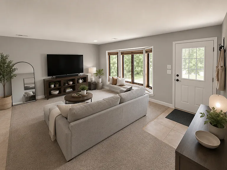 Main entry way and living room