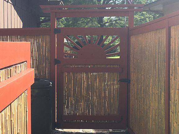 Custom bamboo fence