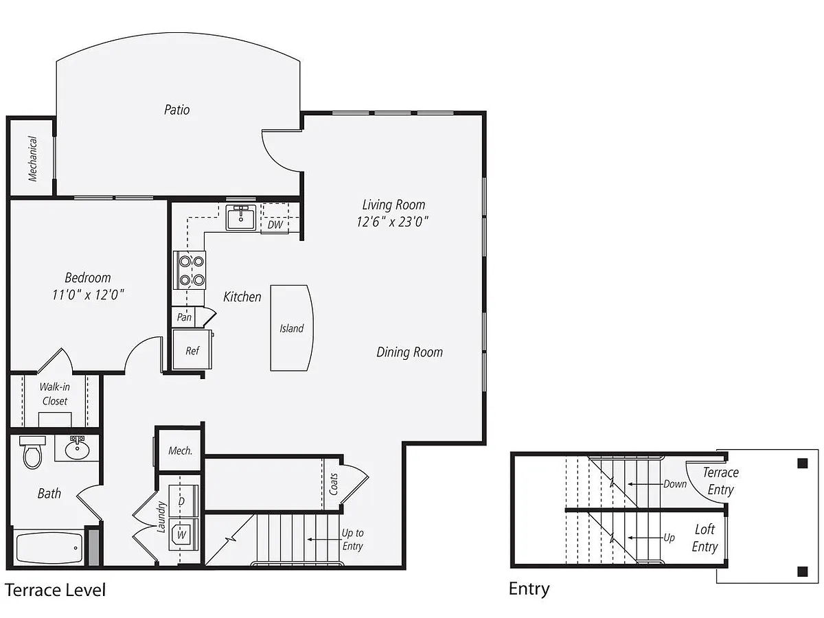 Floor plan 1x1D