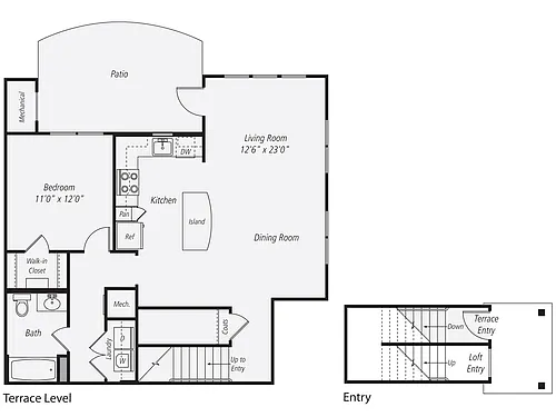 Floor plan 1x1D