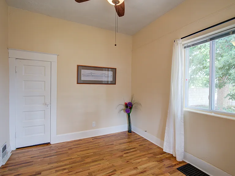 BEDROOM #1 with closet behind door