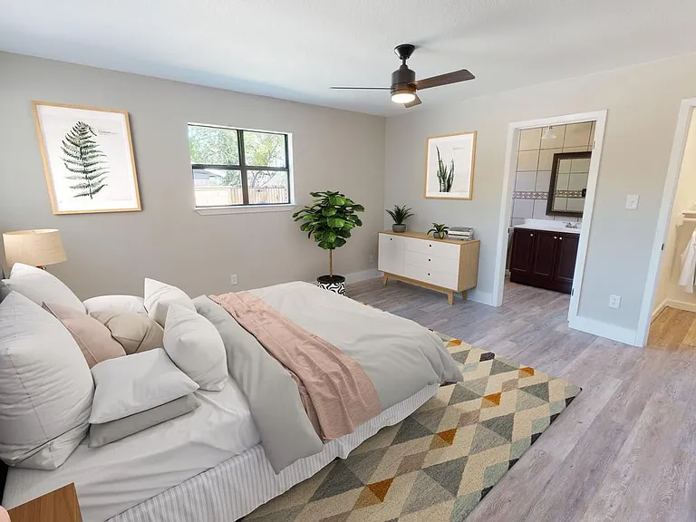 Bedroom 2. This image shows a virtually furnished space. Bedrooms come unfurnished.