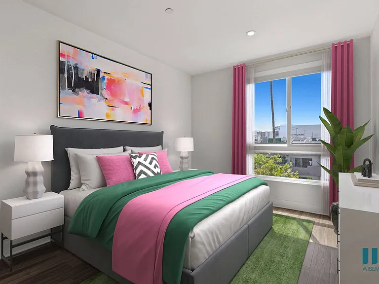 Bedroom with Large-Size Windows