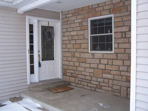 Covered front entry.