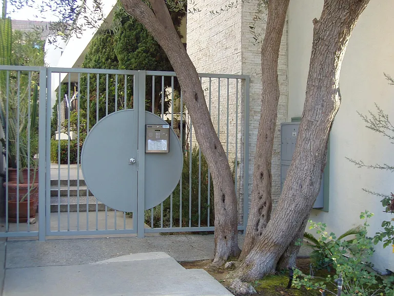 Gated Front Entry to the Building