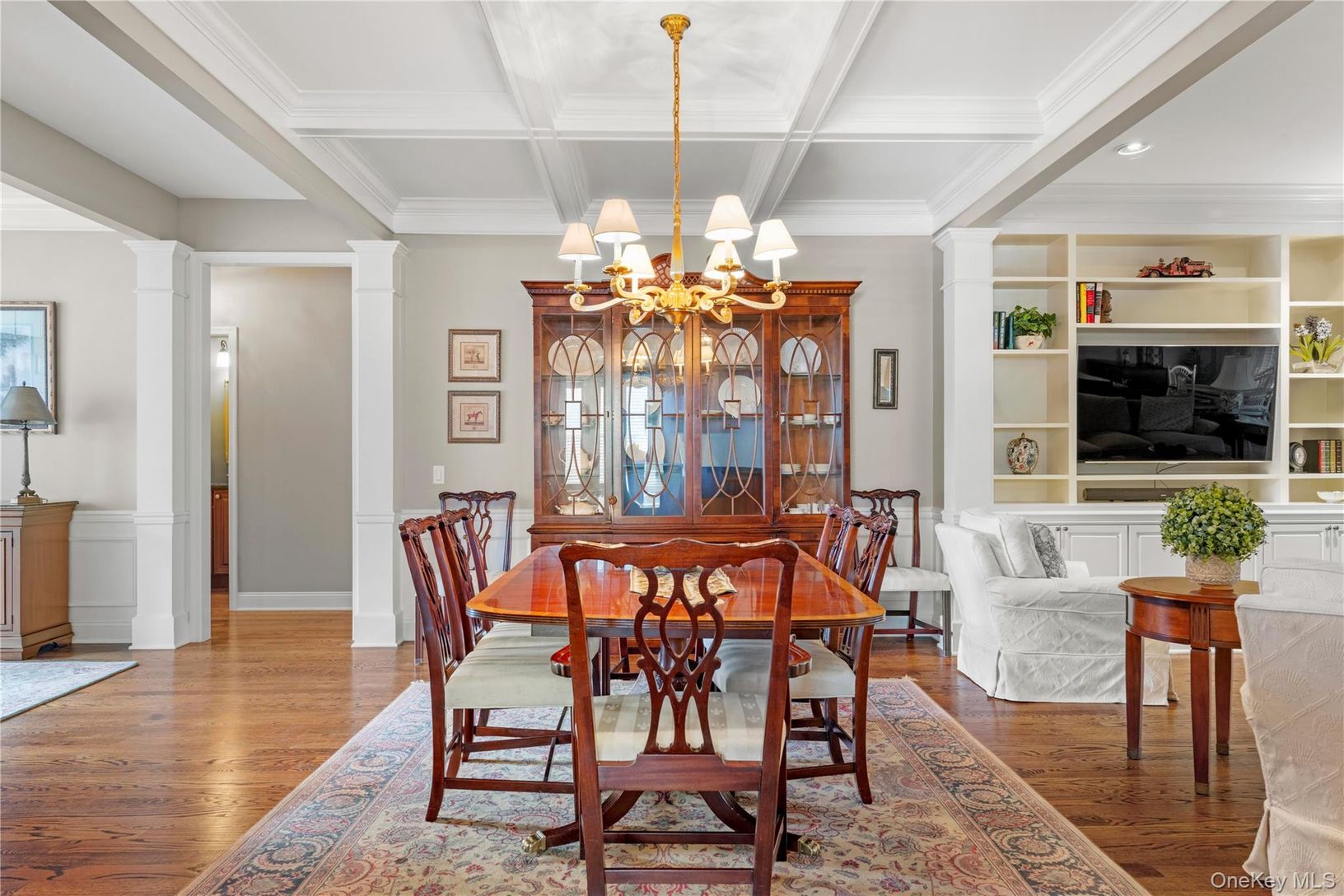  Dining with New Coffered ceilings