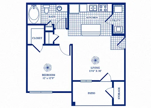 Floor plan A1 Income Restricted