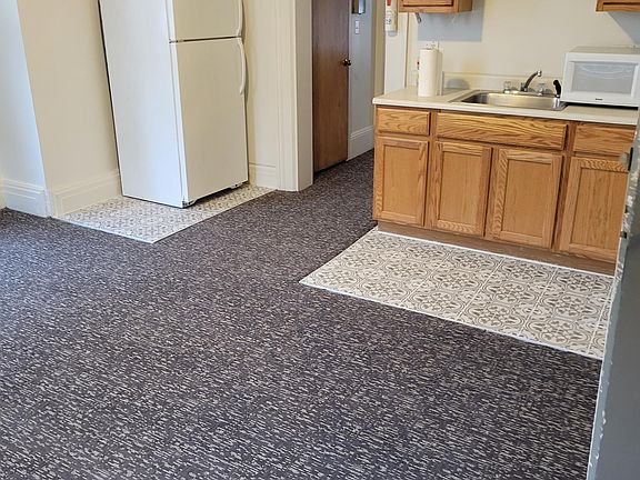 Kitchen and hall to bedroom