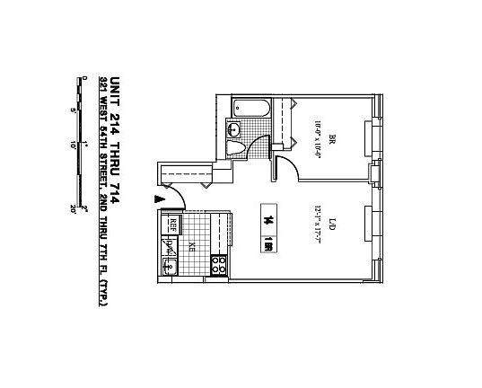 2nd image of 321 W 54th St APT 714