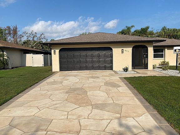 New garage door & driveway