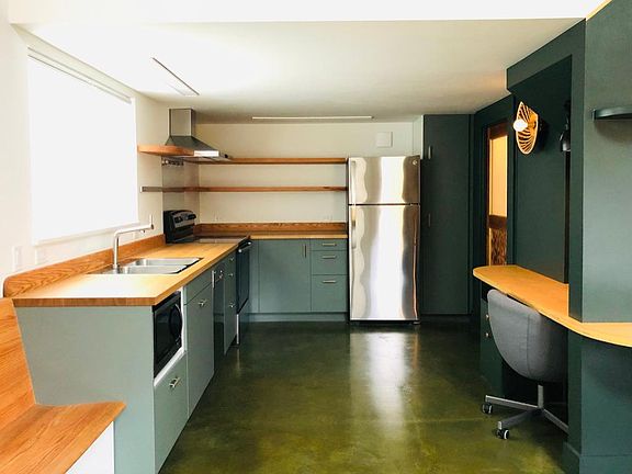 Kitchen and under-the-stairs "Office."