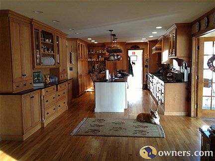 view from den to kitchen