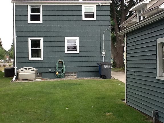 Rear of house, garage