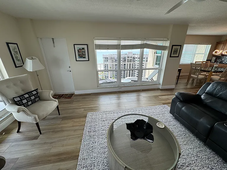 Living room view of beach