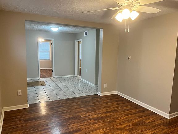 Living room and entry area