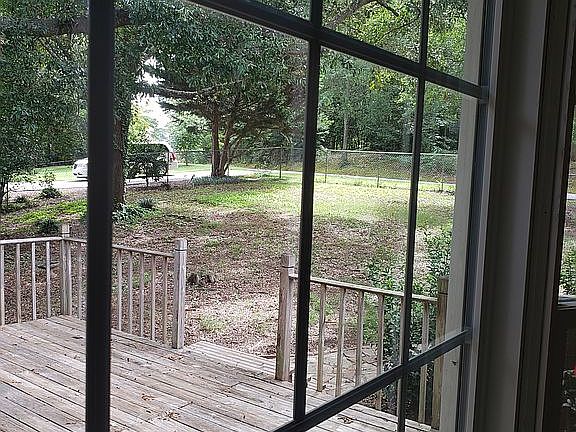 Backyard view from kitchen