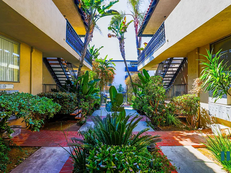 Lower Level View of Courtyard