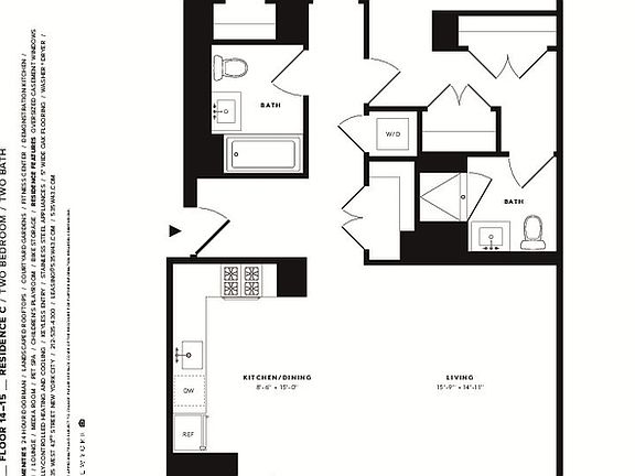 2nd image of 535 W 43rd St #15C