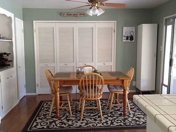 Dining Area in Kitchen, Laundry in Closet