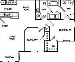 Floor plan 2 Bedrooms