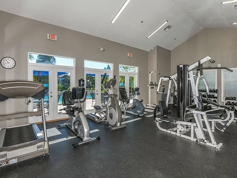 Fitness Center Overlooking Pool