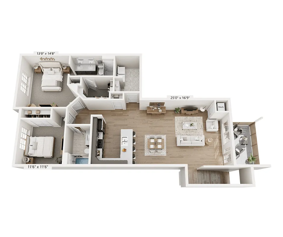 Floor plan A 2 Bedroom