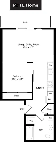 Floor plan O4 West- Income Restricted