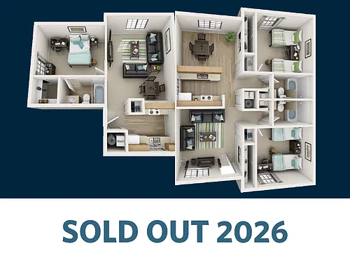 Floor plan 3 Bedroom Shared Super Suite