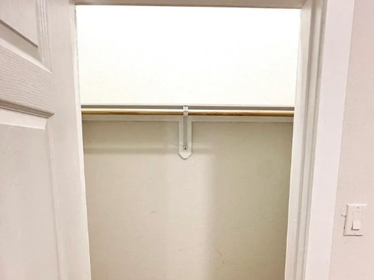 Guest closet front view.