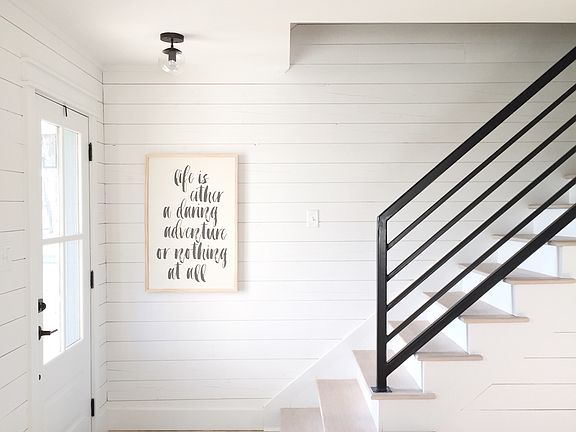 real hardwood floors/stairs