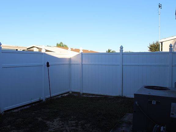 Fenced in back yard