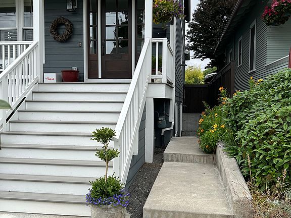 Unit B has private walkway and entrance