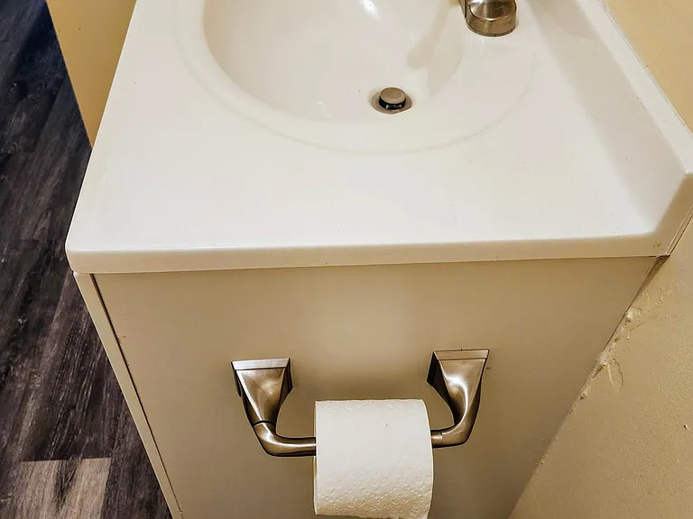 New vanity and new toilet paper holder