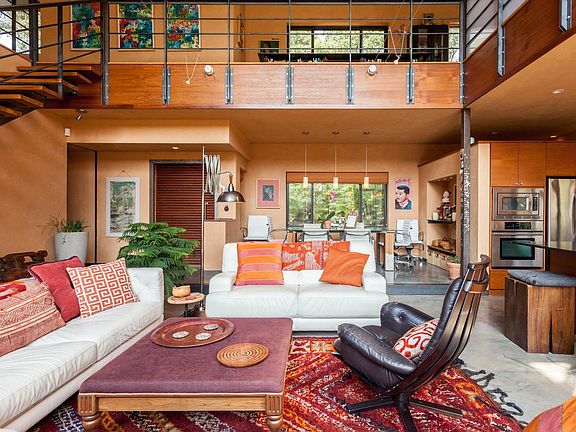 The open loft-style living space is perfect for entertaining.