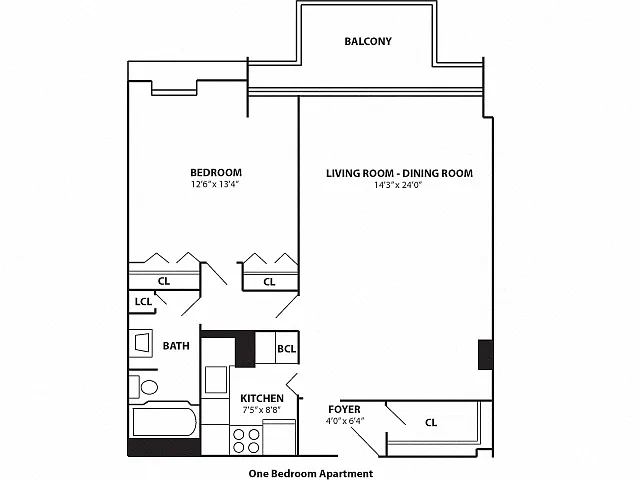 Floor plan 1 Bedroom