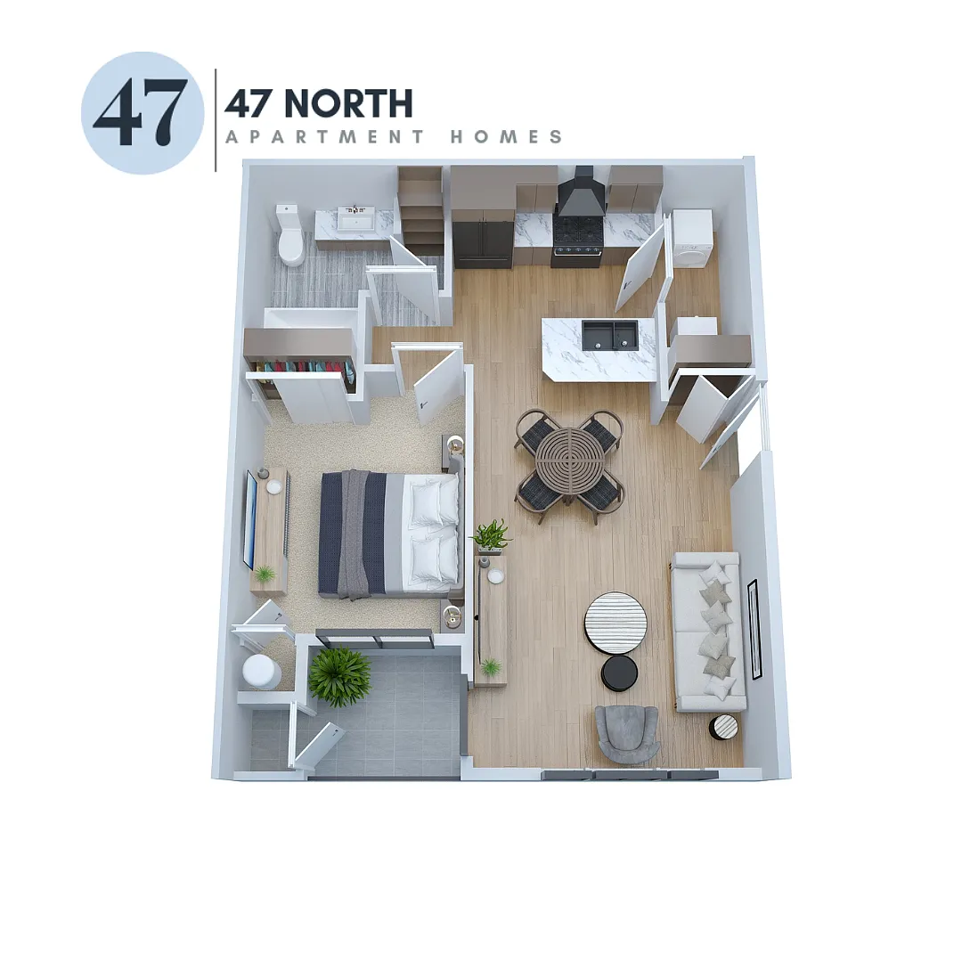 Floor plan 1 Bed 1 Bath