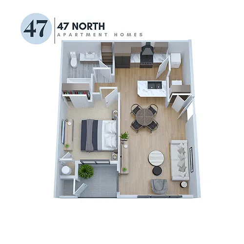 Floor plan 1 Bed 1 Bath