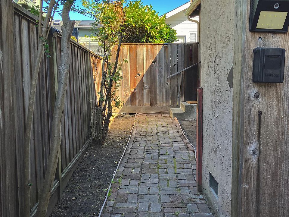 private gated entrance, front porch