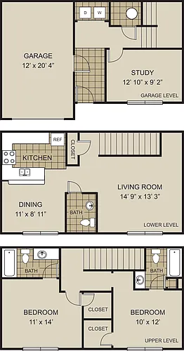 Floor plan B4 - Townhome