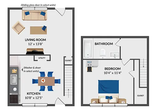 Floor plan 1 Bedroom UG
